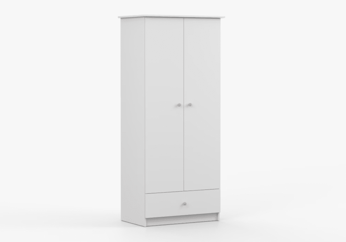 ArtIdz Šatníková skriňa ELFI | biela Farba: Ružové úchytky