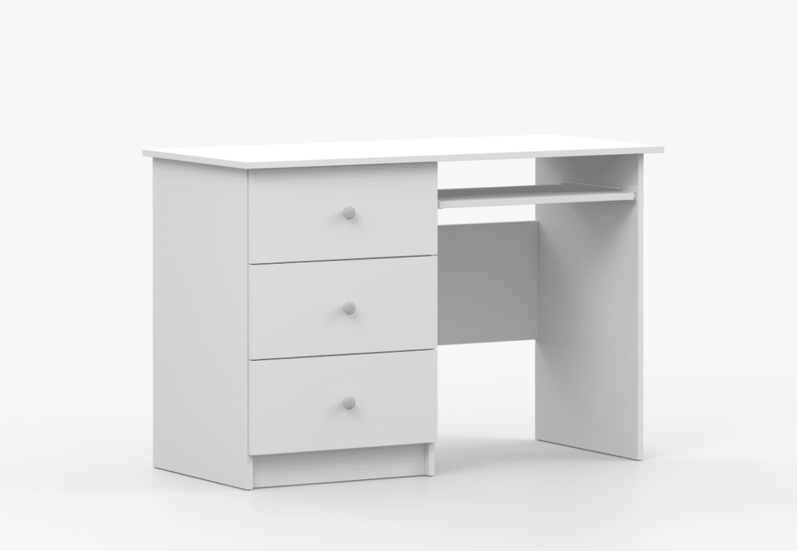 ArtIdz Písací stolík ELFI | biela Farba: Ružové úchytky