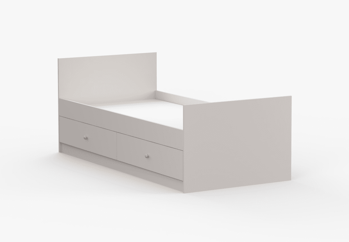 ArtIdz Posteľ ELFI II s roštom | kašmír 90 x 200 cm Farba: Ružové úchytky