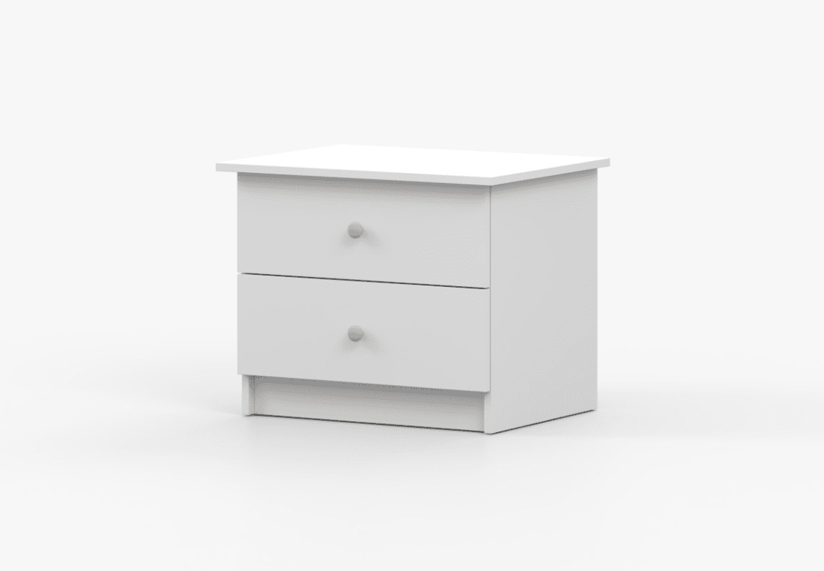 ArtIdz Nočný stolík ELFI | biela Farba: Ružové úchytky