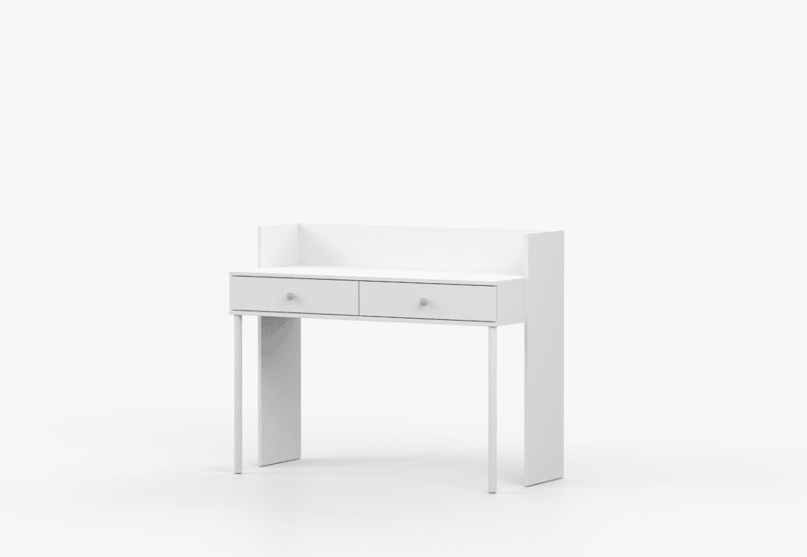 ArtIdz Toaletný stolík ELFI | biela Farba: Ružové úchytky