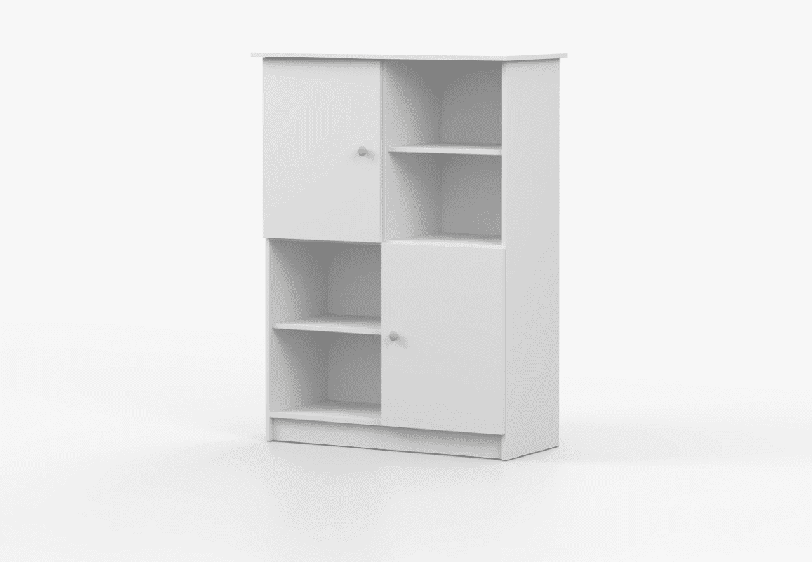 ArtIdz Regál ELFI | biela Farba: Ružové úchytky