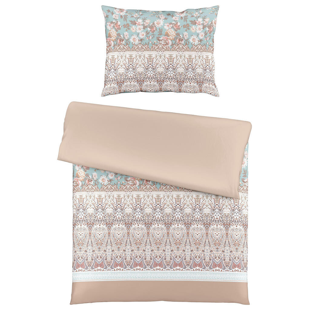 Novel POSTEĽNÁ BIELIZEŇ, makosatén, krémová, sivá, biela, pastelová modrá, 140/200 cm