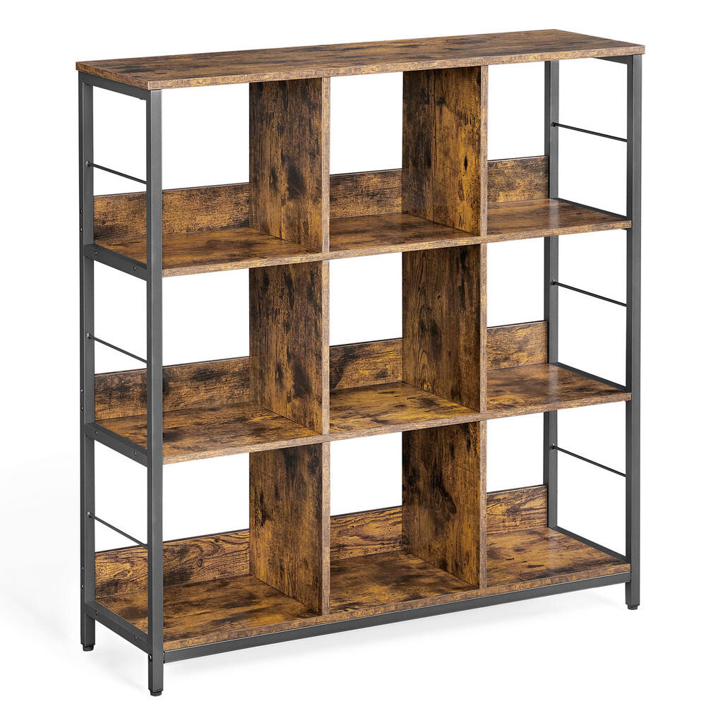 Boxxx REGÁL, hnedá, čierna, železo, 100/103,1/30 cm