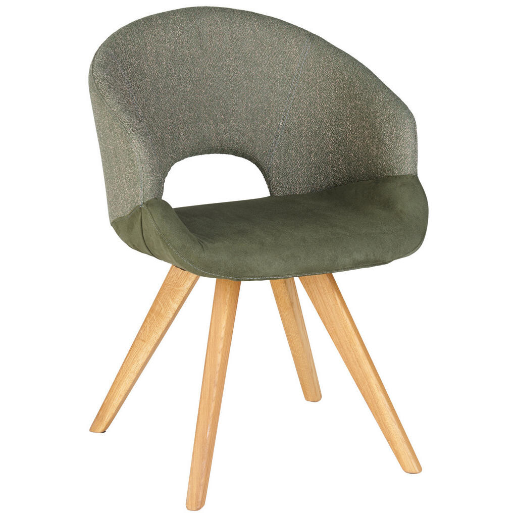 Linea Natura STOLIČKA S PODRÚČKAMI, farba duba, olivovozelená