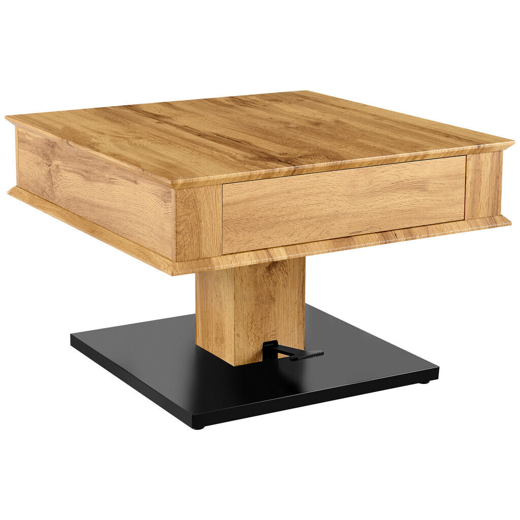 Carryhome KONFERENČNÝ STOLÍK, čierna, farba duba, kov, papier, kompozitné drevo, 70/70/68 cm