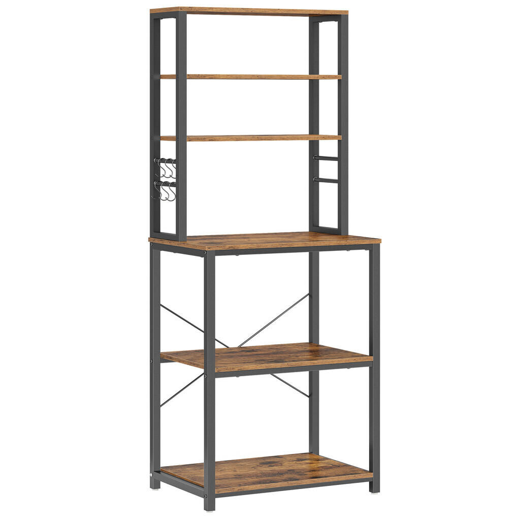 MID.YOU REGÁL, čierna, sivohnedá, železo, 60/167/40 cm