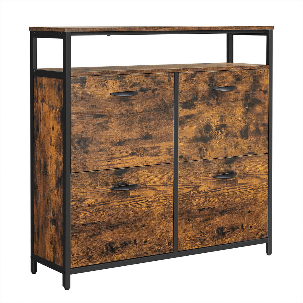 MID.YOU VÝKLOPNÁ SKRINKA NA TOPÁNKY, čierna, tmavohnedá, 98,3/96,5/30 cm