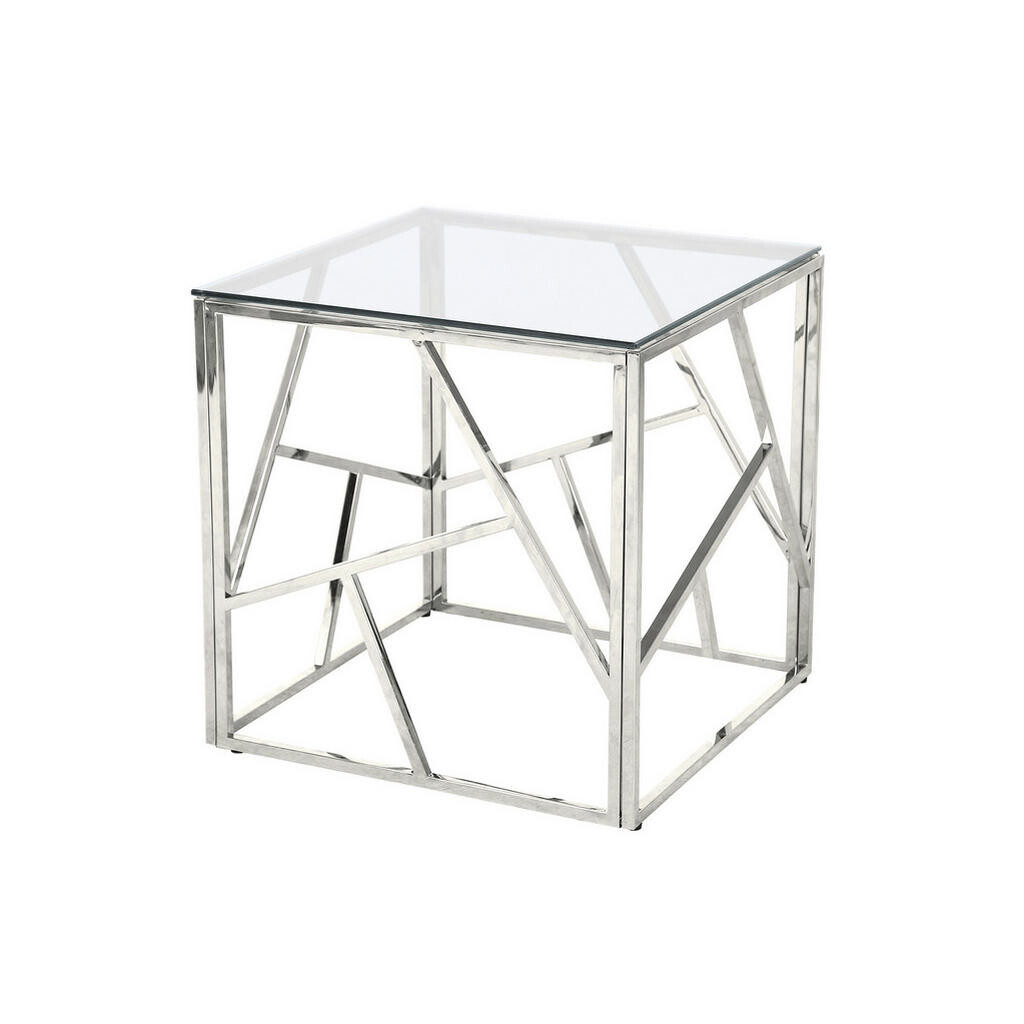 Livetastic PRÍRUČNÝ STOLÍK, číra, strieborná