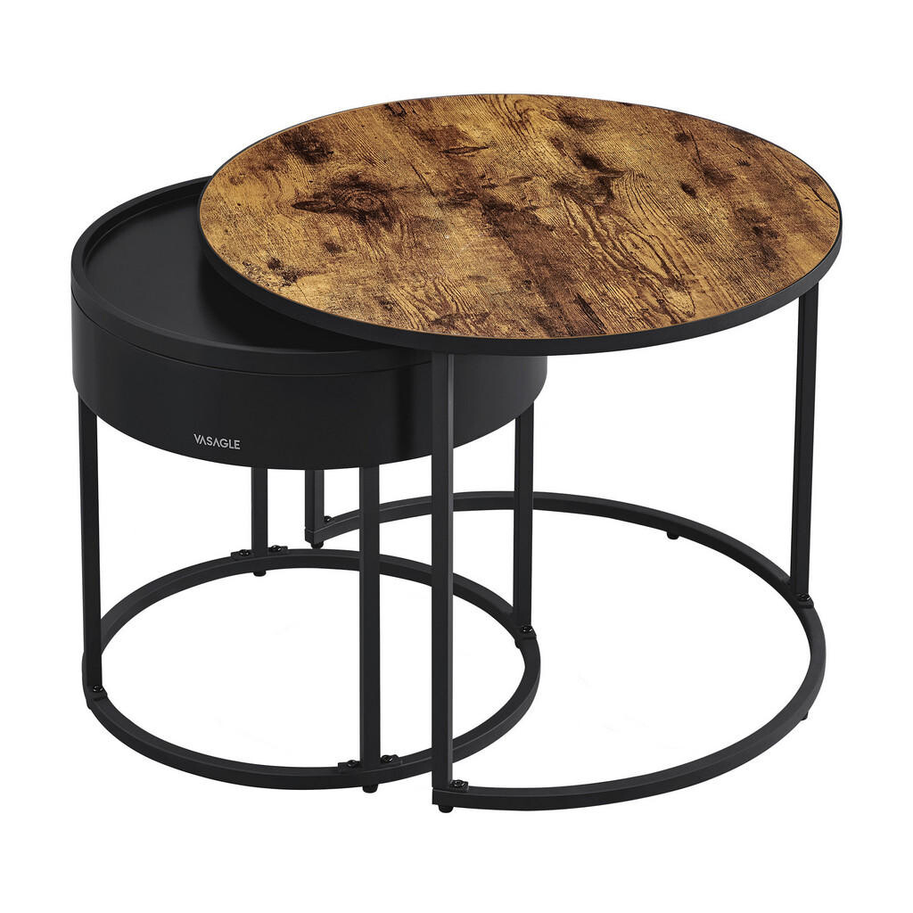 MID.YOU KONFERENČNÝ STOLÍK, hnedá, čierna, kov, kompozitné drevo, 60/60/45 cm