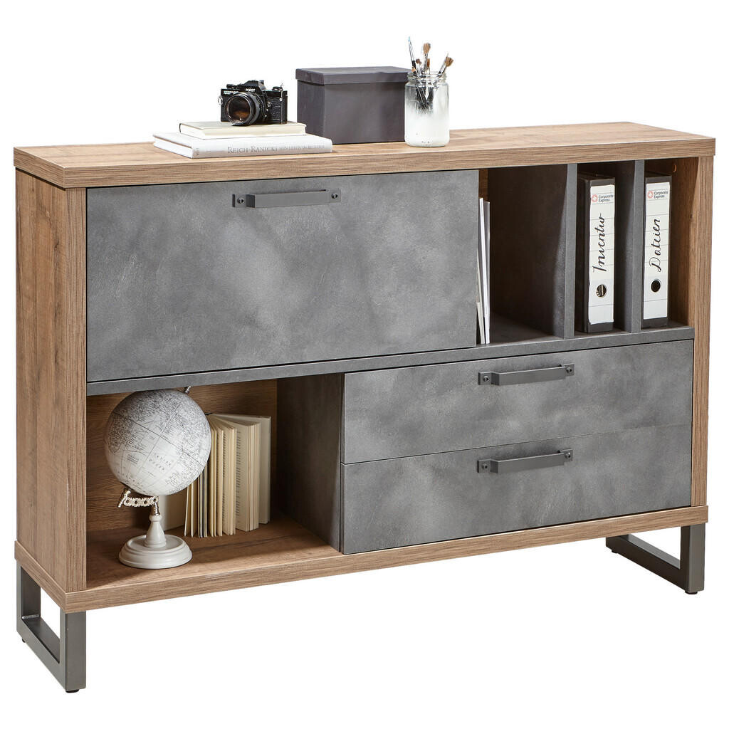 Stylife KOMODA, sivá, farba duba, 140/97/35 cm