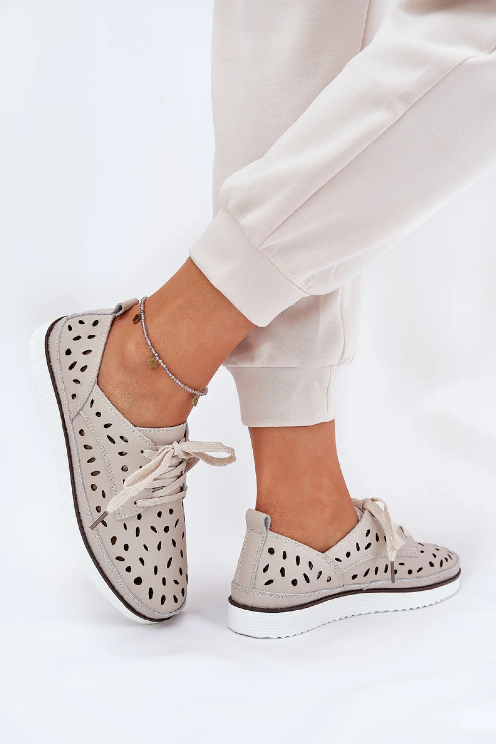 Dámske čižmy LR51-610 Light beige with ecru - S.Barski 39 světle béžová