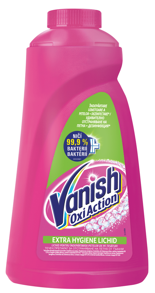 Vanish Oxi Action Extra Hygiene tekutý odstraňovač skvrn 940ml