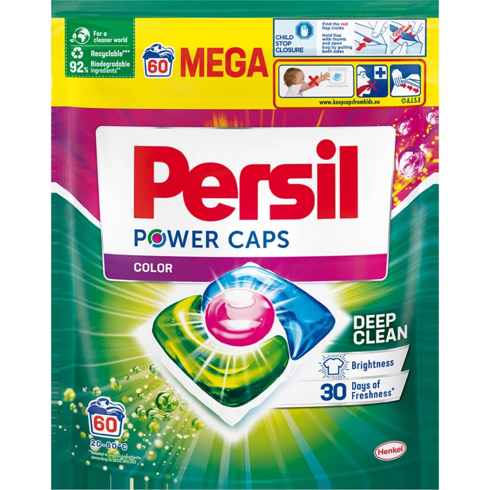 Persil  Power Caps Color pracie kapsuly 60 ks
