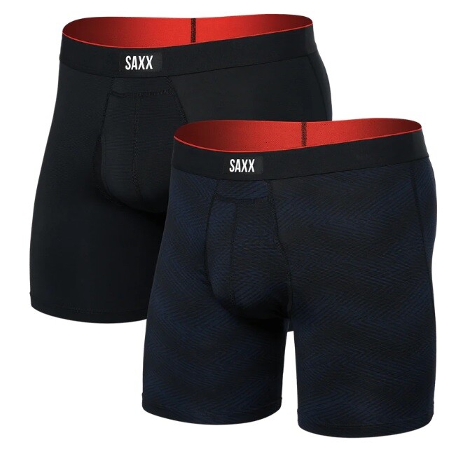 Saxx MULTI-SPORT MESH BOXER BRIEF FLY 2PK full tilt chevron/black Veľkosť: L