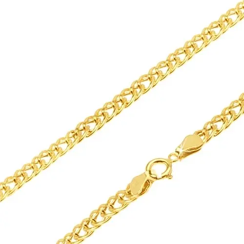 Retiazka zo žltého 14K zlata s elipsovitými očkami