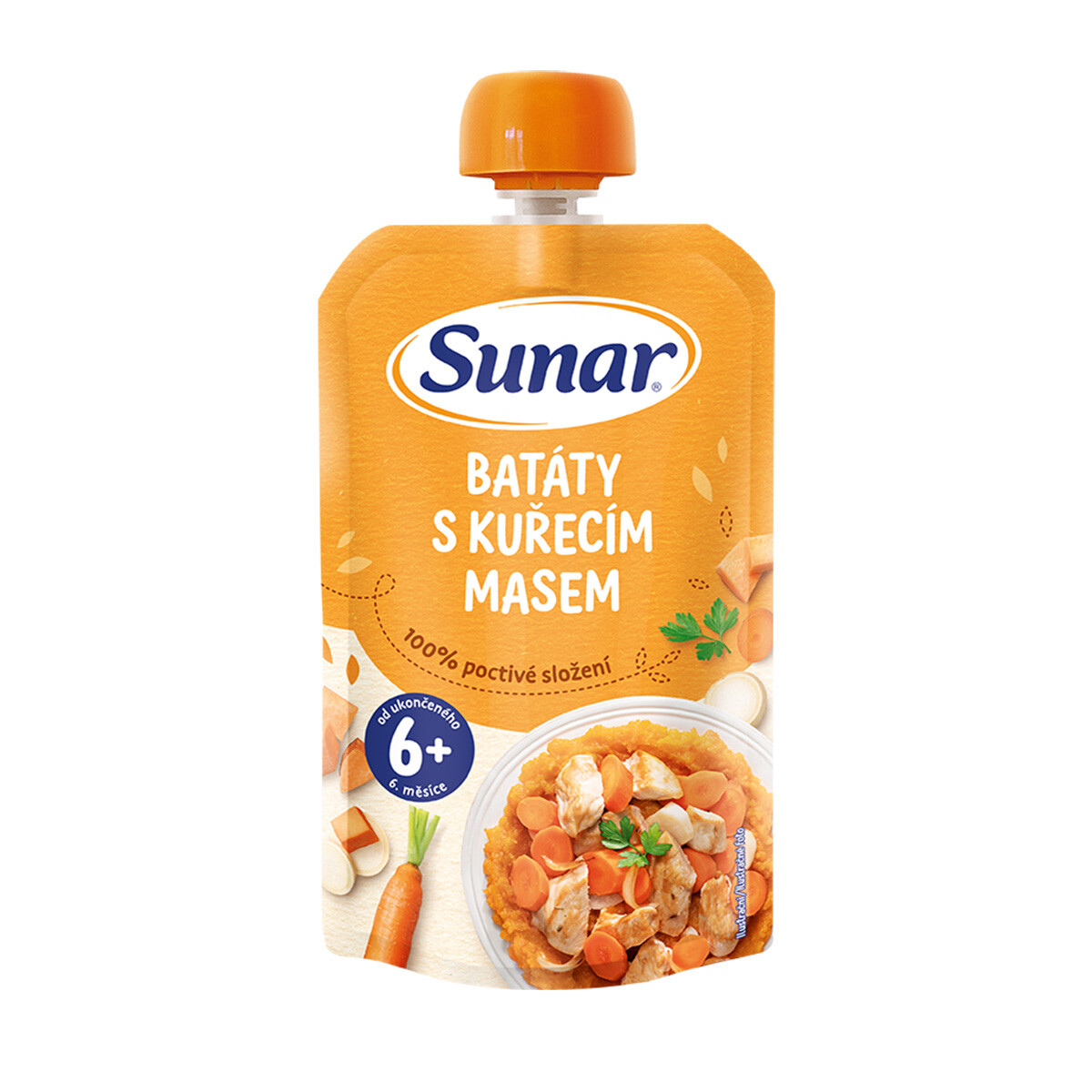 SUNAR príkrm batáty s kuracím mäsom 6m+ 120 g