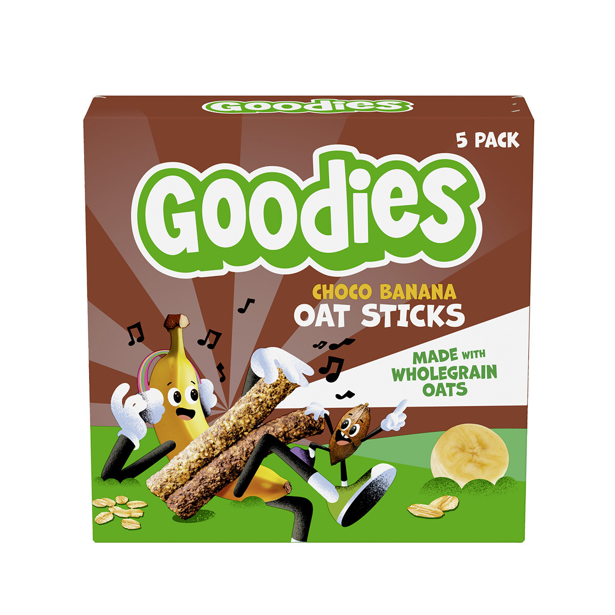 GOODIES ovsené tyčinky kakao a banán 5 x 23 g