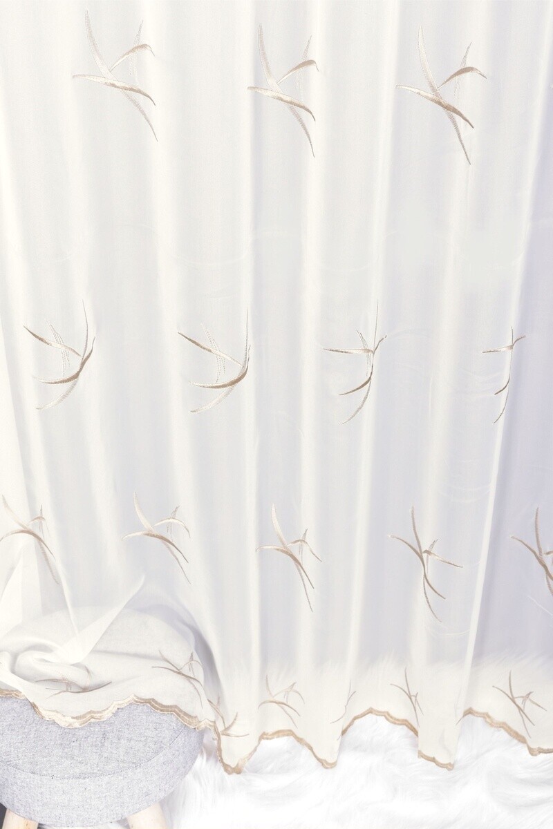 Záclona voálová, Ela Béžový odlesk, krémová, 280cm 280 cm