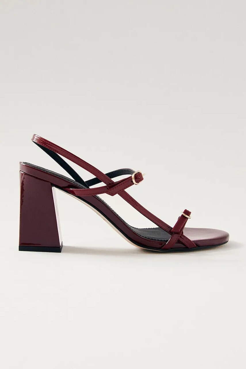 Kožené sandále Alohas Elyn bordová farba, S100703-01