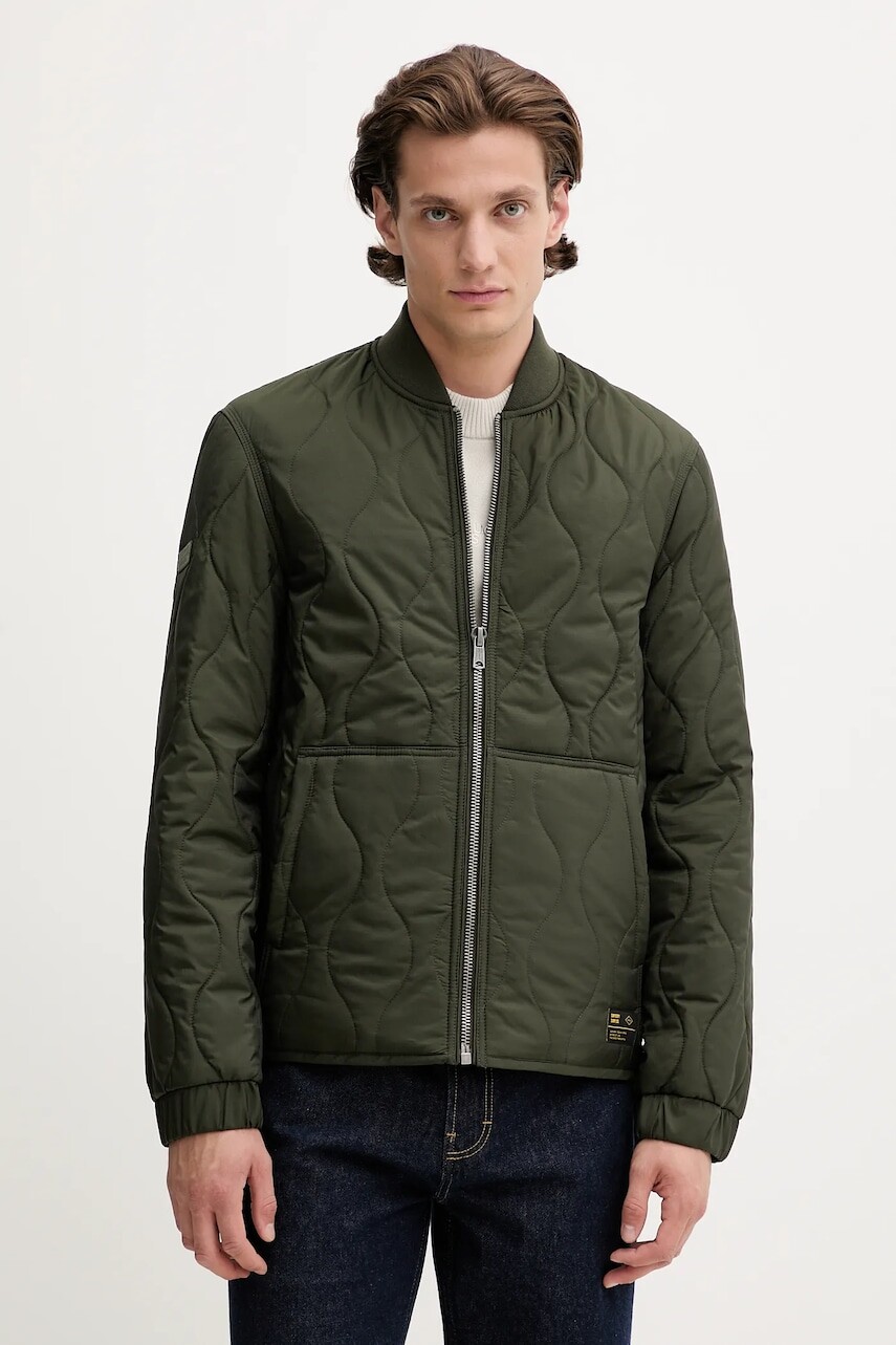 Bunda Superdry pánska, zelená farba, prechodná, M5012084A-1KM