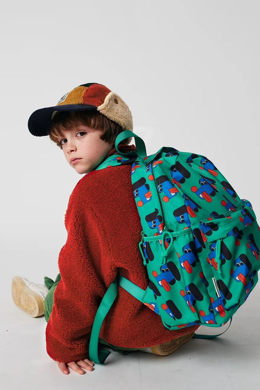 Detský ruksak Bobo Choses Doggy Mate zelená farba, veľký, vzorovaný, 225AI053