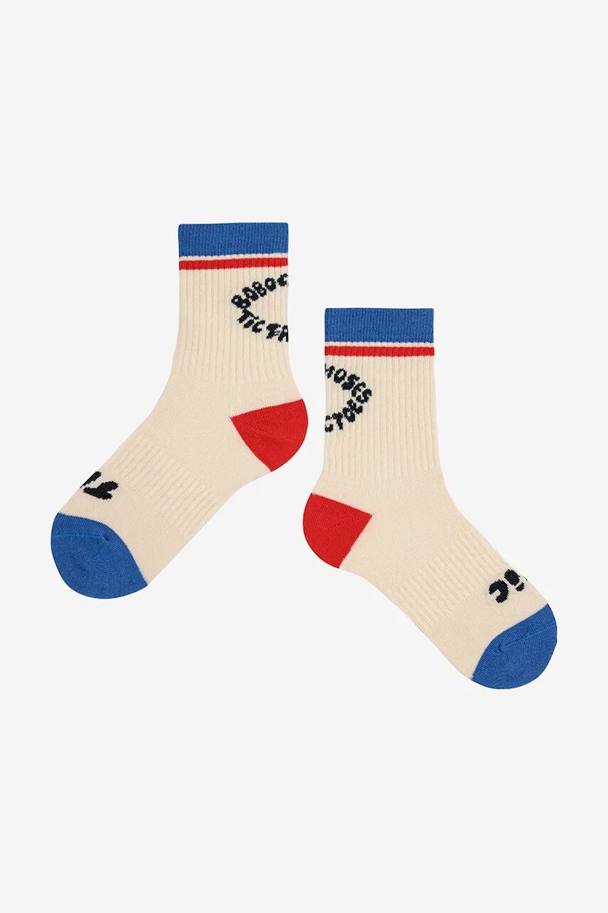 Detské ponožky Bobo Choses Tic Tac Toe béžová farba, 225AI012