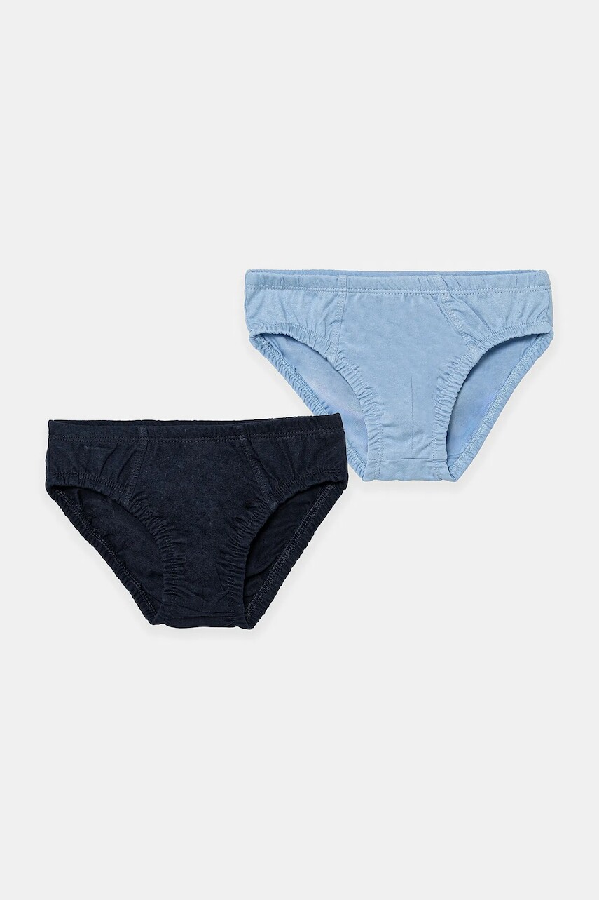Detské bavlnené slipy Coccodrillo 2-pak modrá farba, BASIC UNDERWEAR