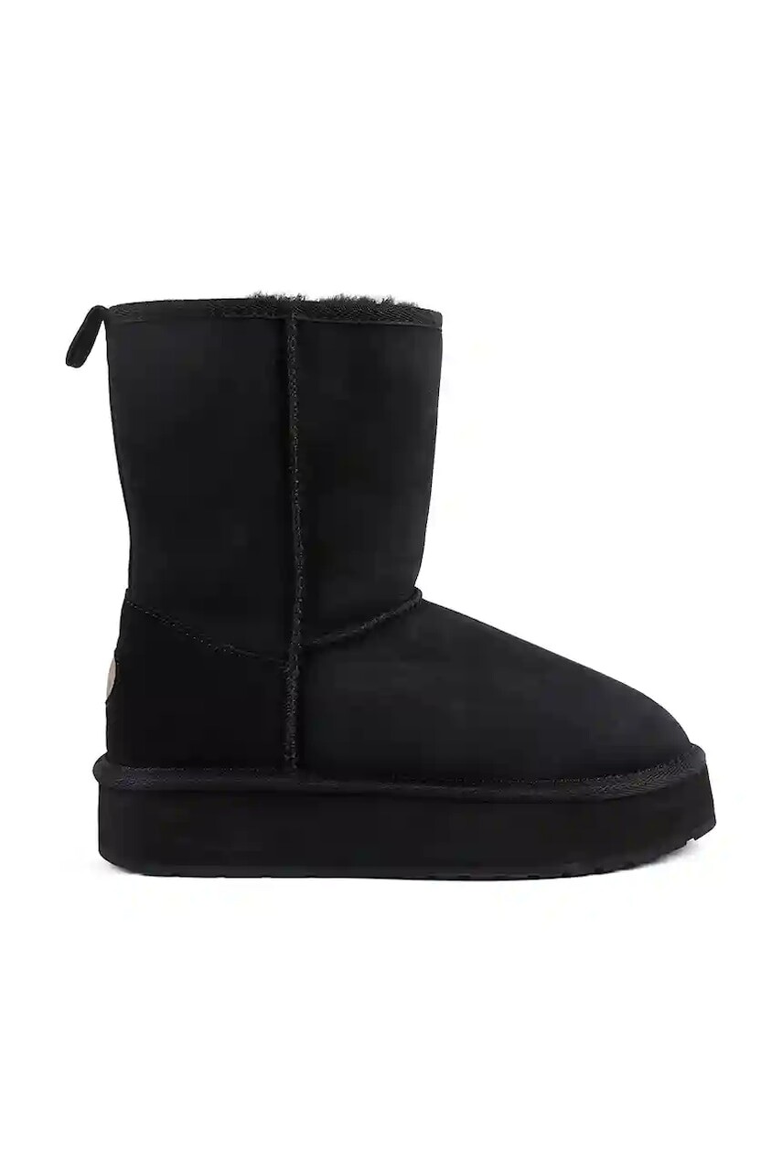 Semišové snehule Emu Australia Stinger Lo Flatform čierna farba, W13190