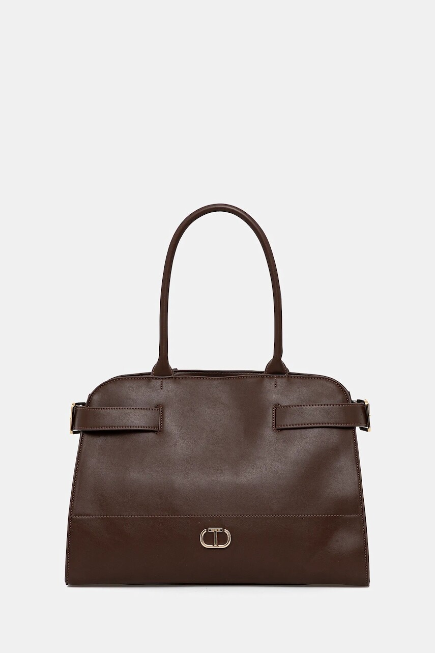Kabelka Twinset hnedá farba, 252TB7020
