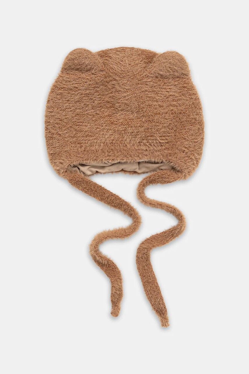 Detská čiapka Jamiks DENBY hnedá farba, JZI031