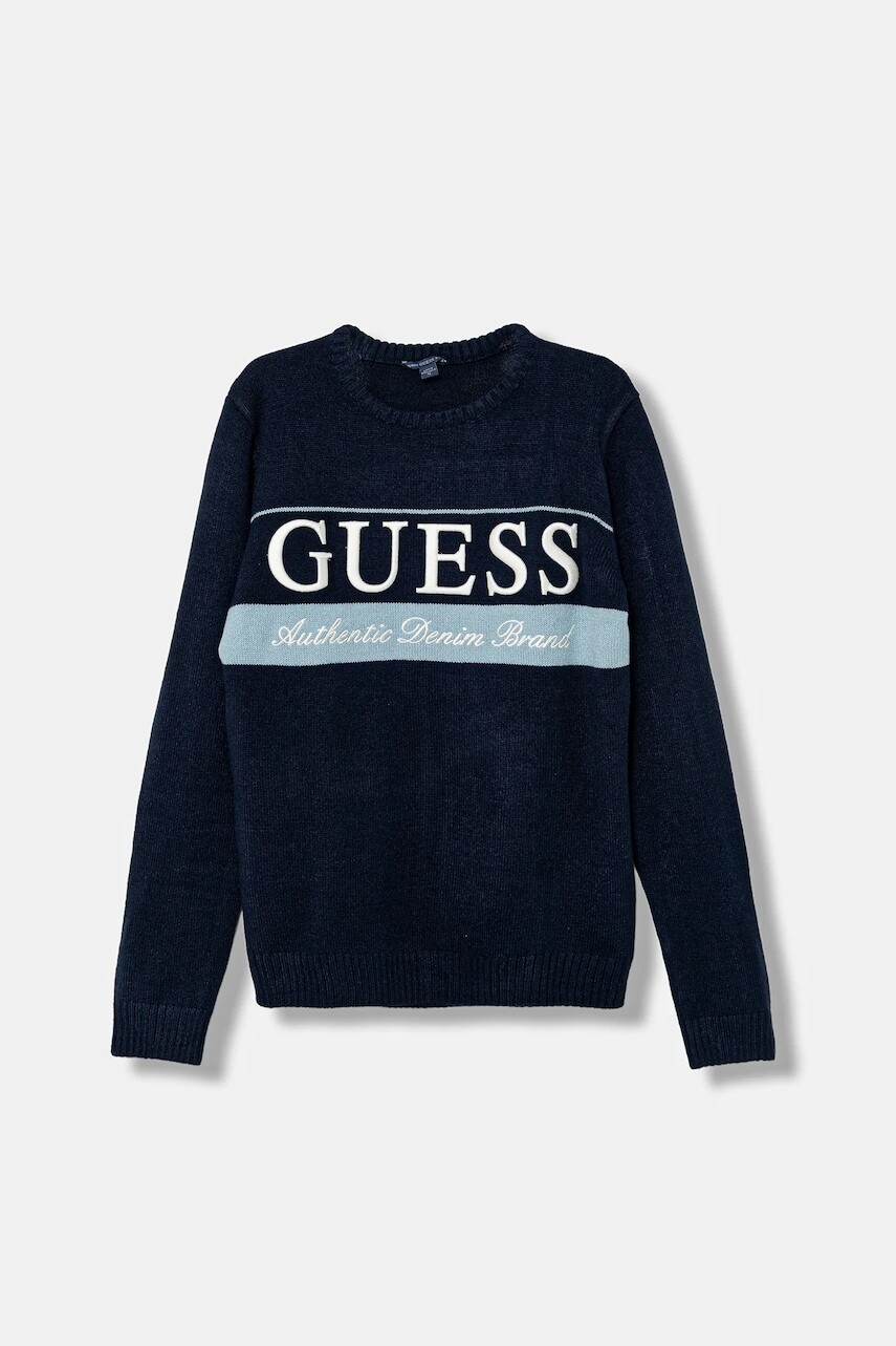 Detský sveter Guess tmavomodrá farba, ľahké, L5BR02 Z32N0