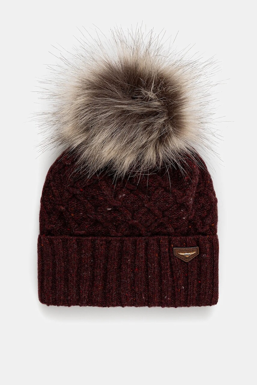 Detská vlnená čiapka Jamiks PAGASO II bordová farba, JZI057