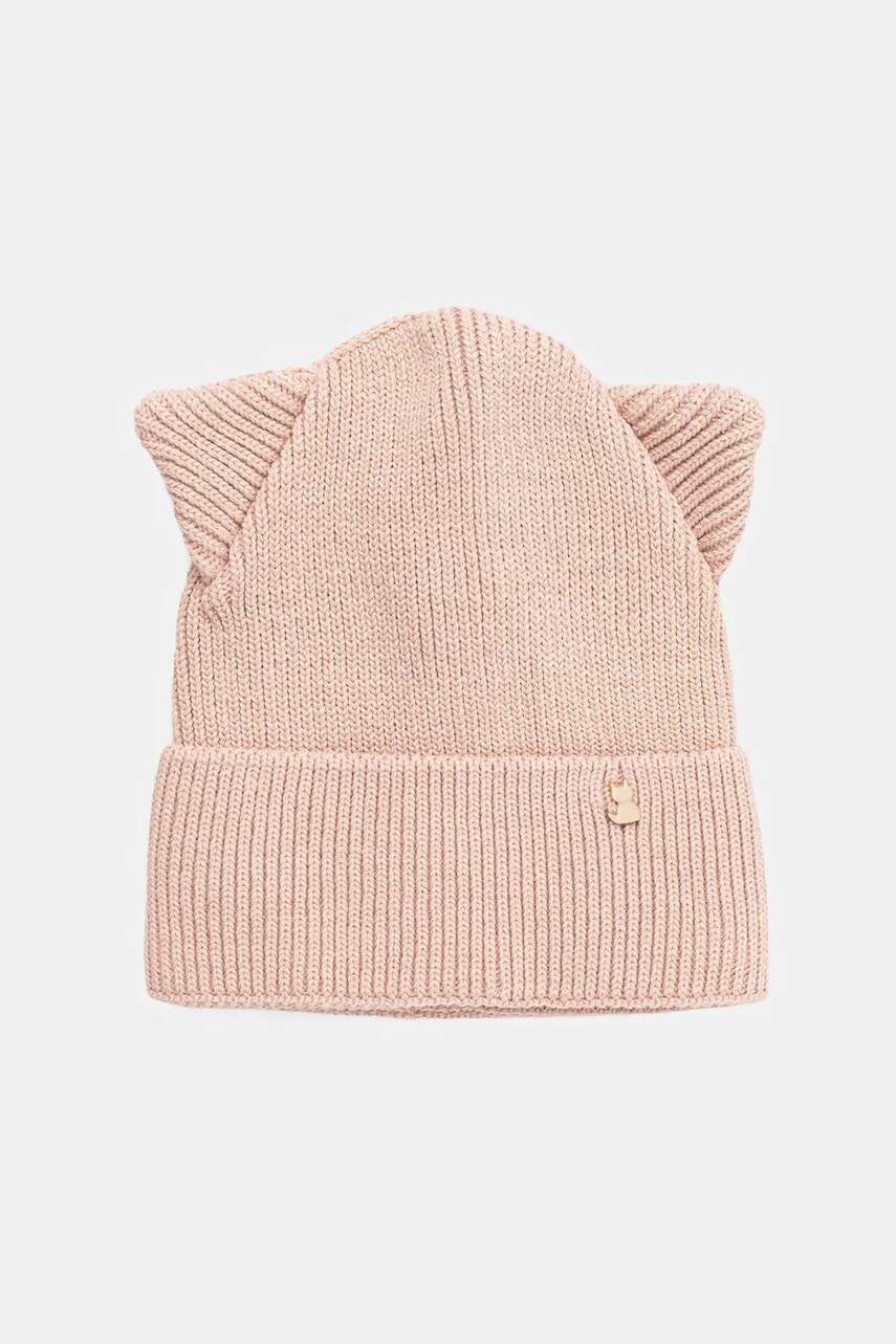 Detská čiapka Jamiks URSULINE ružová farba biela, JZI104