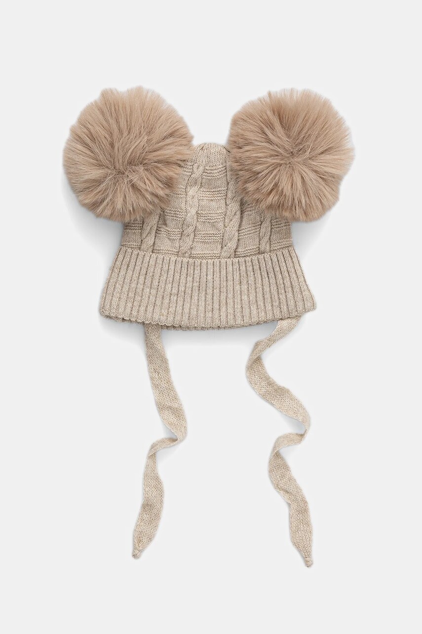 Detská vlnená čiapka Jamiks PRIMO IIA béžová farba, JZI026