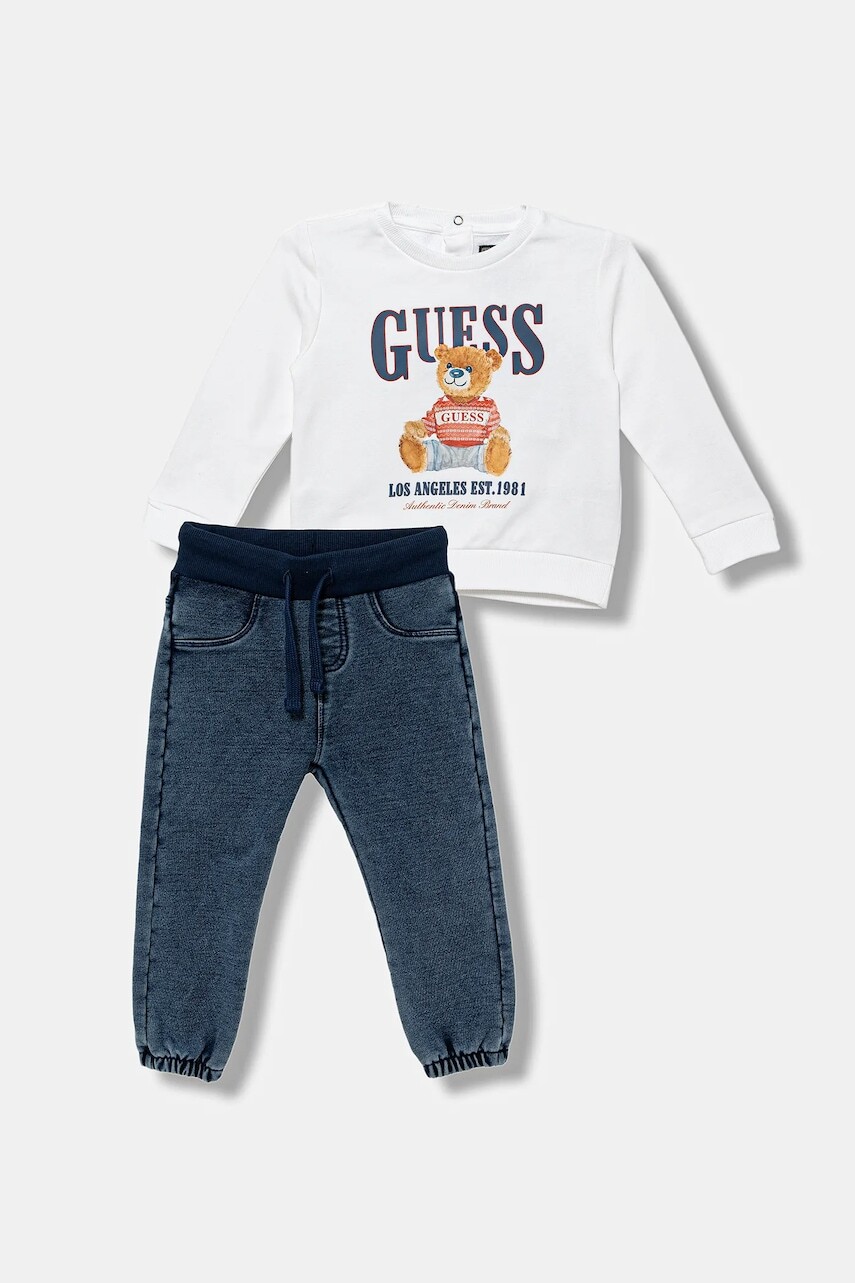 Detská bavlnená súprava Guess biela farba, I5BG01 KAD74