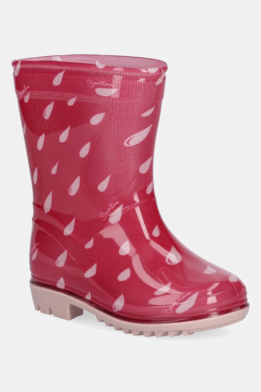 Detské gumáky United Colors of Benetton ružová farba, 8T5JGD01F