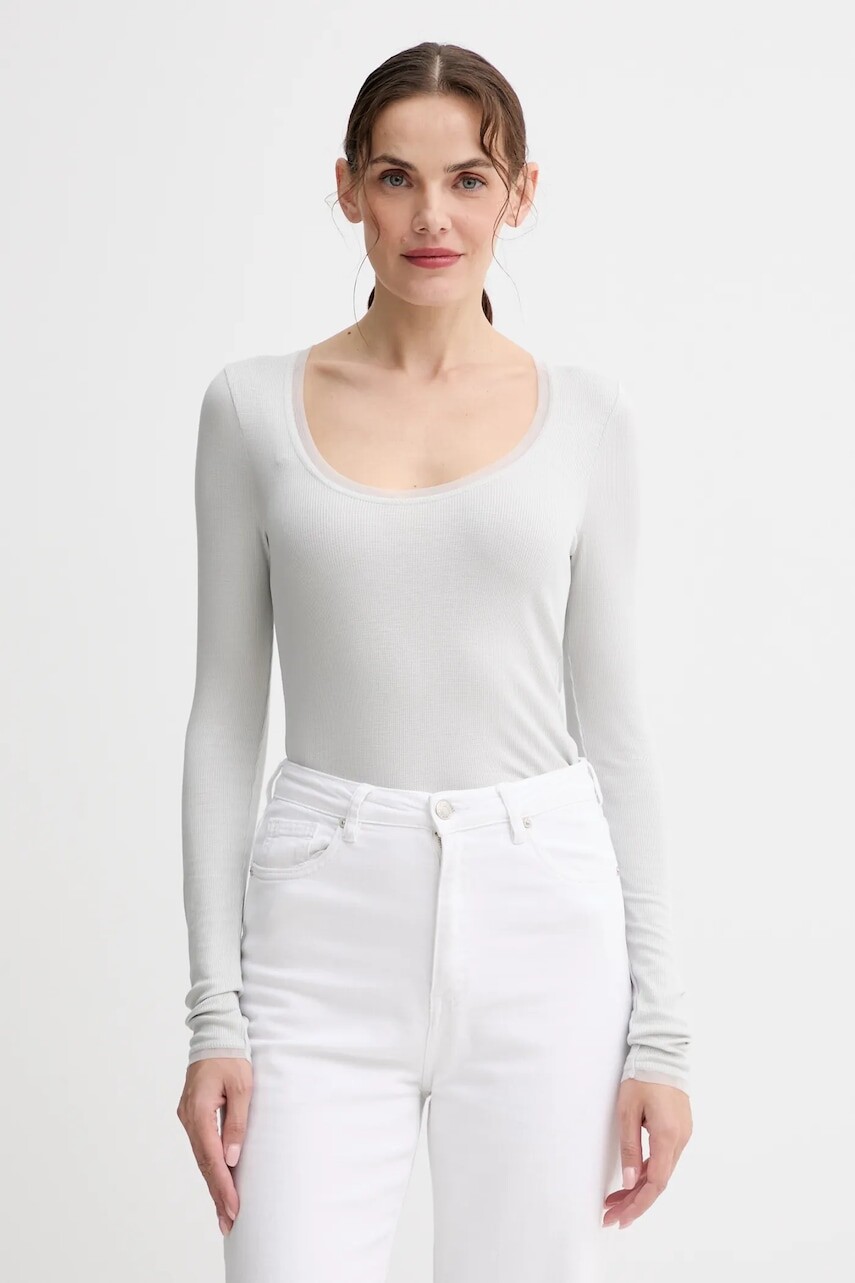 Tričko s dlhým rukávom Remain šedá farba, 5024621210