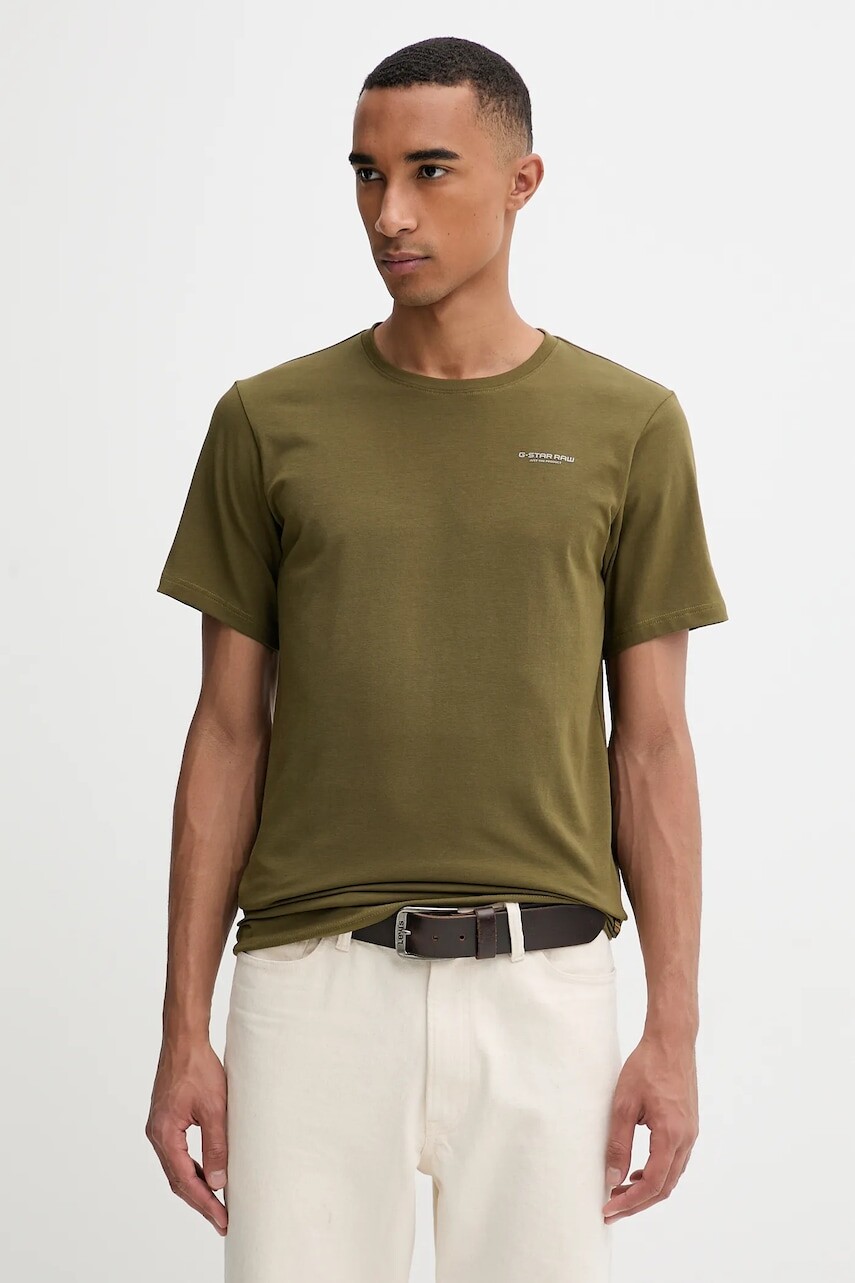 Tričko G-Star pánske, zelená farba, s potlačou, D19070-C723