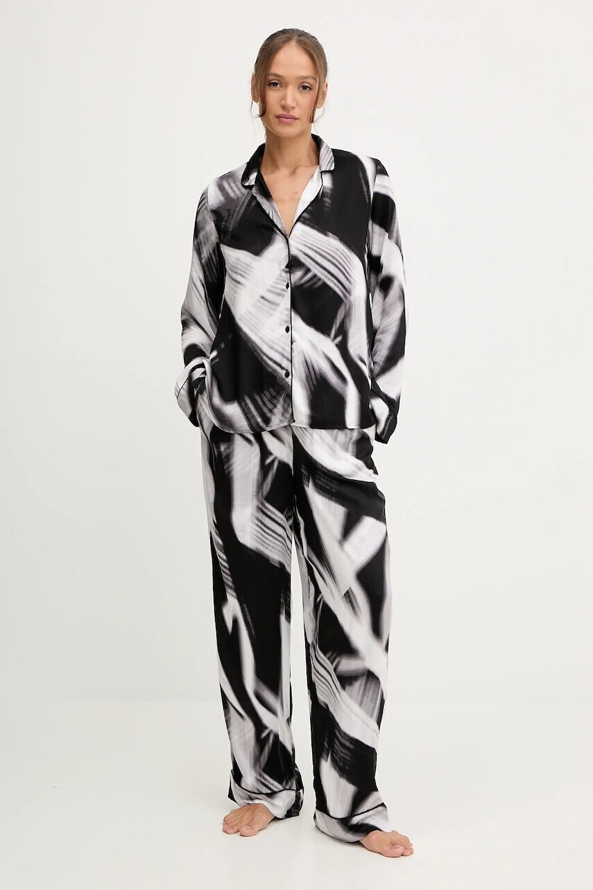 Pyžamo Dkny dámske, čierna farba, YI90070