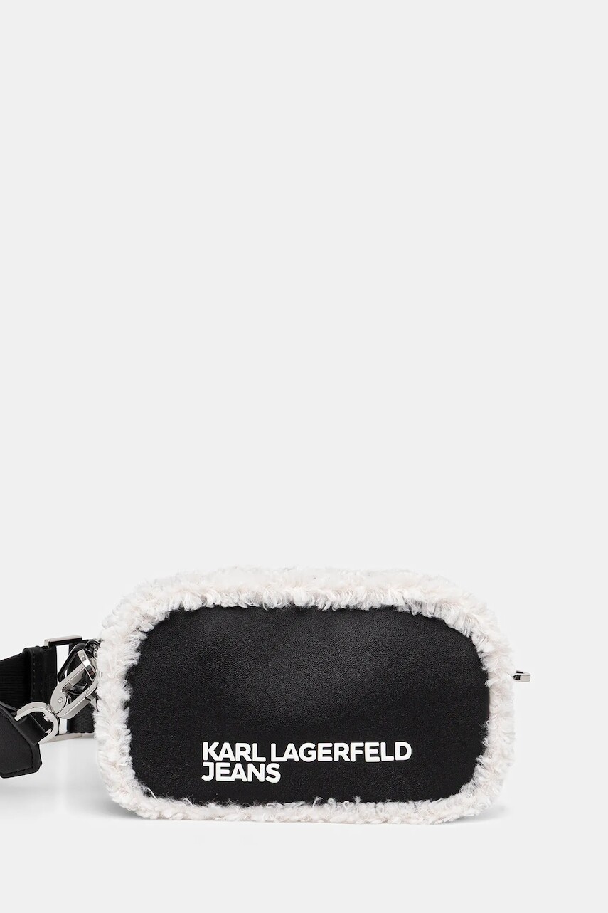Kabelka Karl Lagerfeld Jeans čierna farba, A4W30233