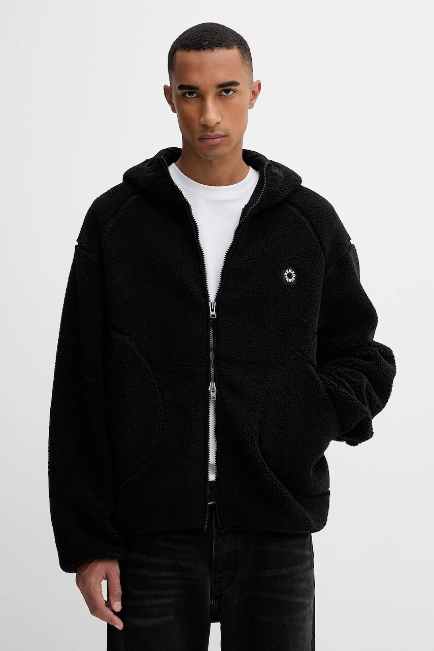 Mikina Kenzo čierna farba, jednofarebná, FF65BL5504FP