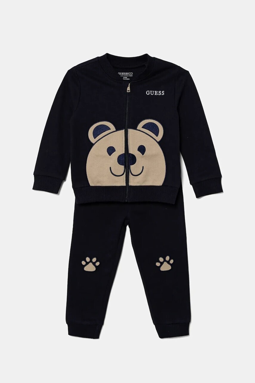 Detská tepláková súprava z bavlny Guess tmavomodrá farba, I5YG11 KA6R0