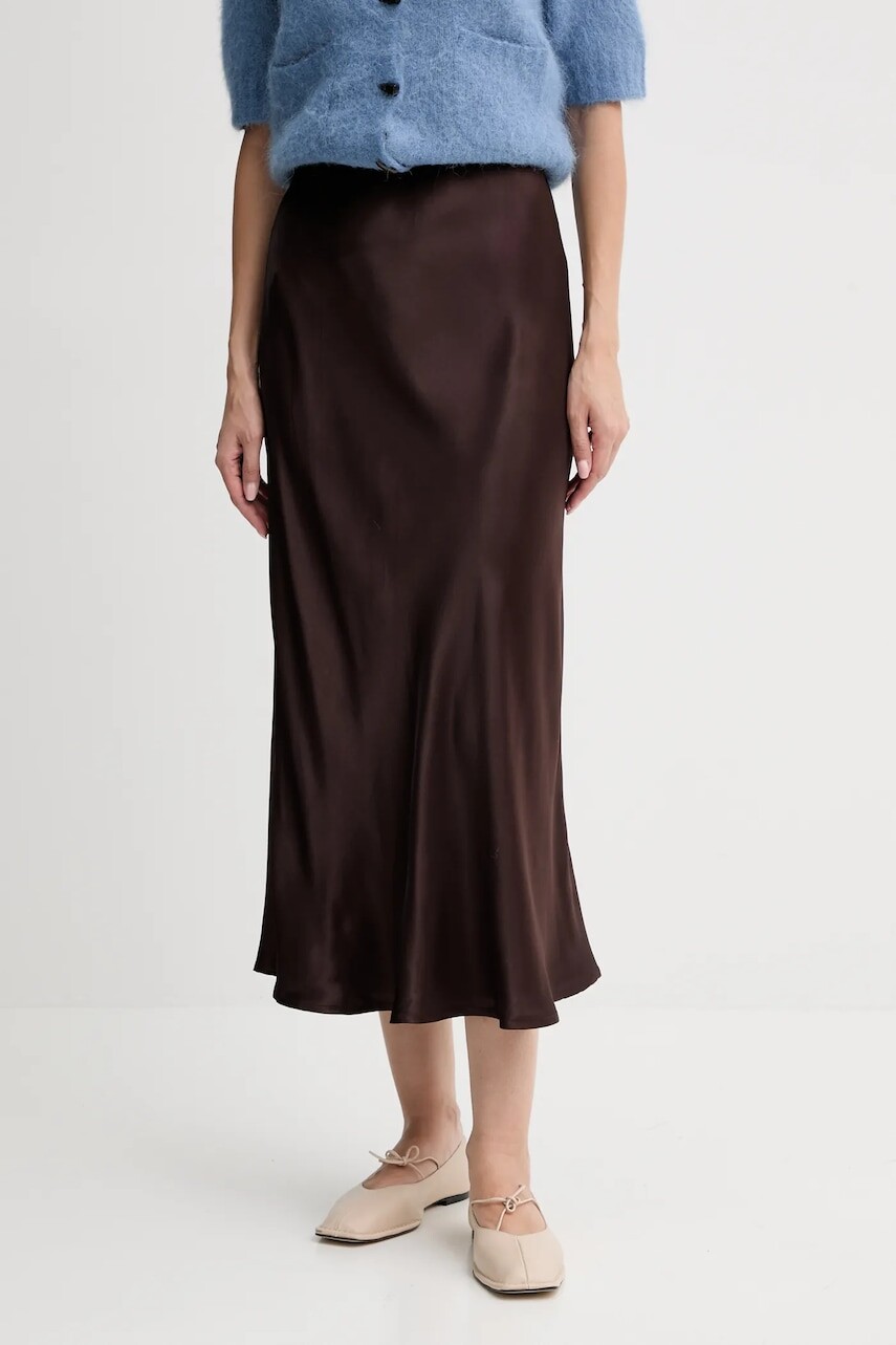 Sukňa 2NDDAY Clea hnedá farba, maxi, áčkový strih, 2252153287