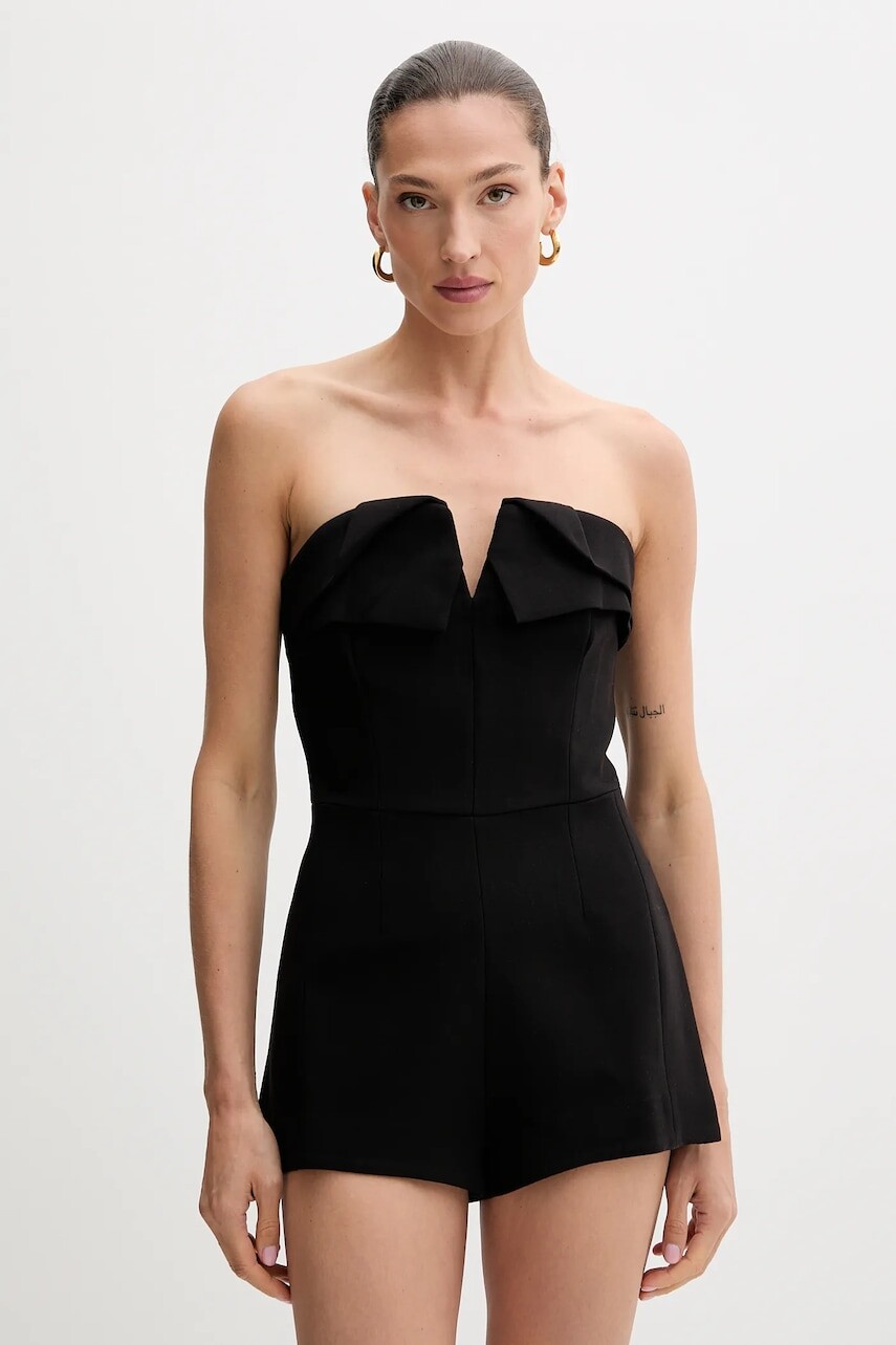 Overal Bardot čierna farba, 60092PB