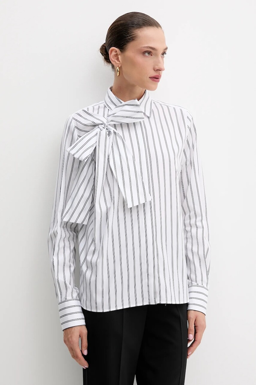 Bavlnená košeľa MSGM biela farba, regular, s klasickým golierom, 3941MDE06X.257630