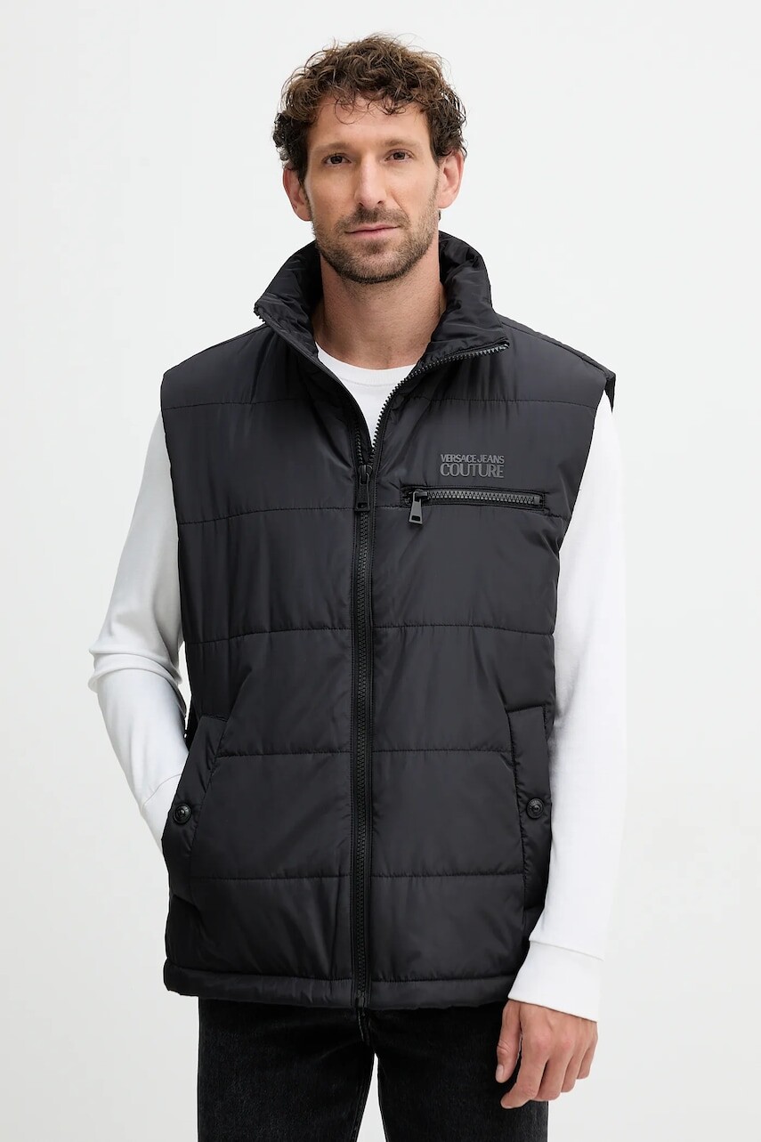 Vesta Versace Jeans Couture čierna farba, prechodná, 79GAPD21 CQ22D