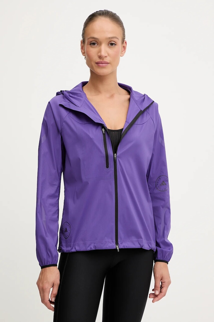 Tréningová bunda adidas by Stella McCartney fialová farba, JX9082