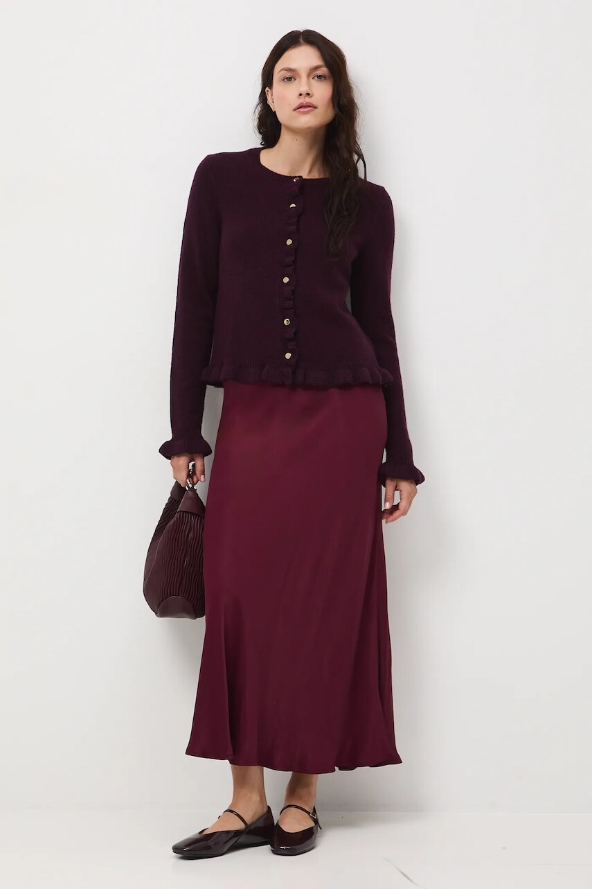 Sukňa Medicine bordová farba