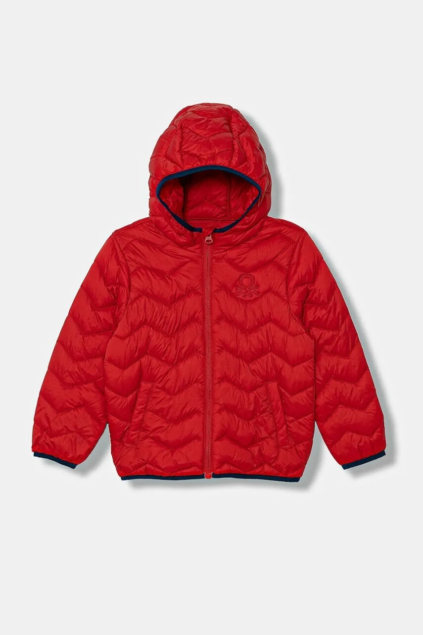 Detská bunda United Colors of Benetton červená farba, 2TWDGN02V